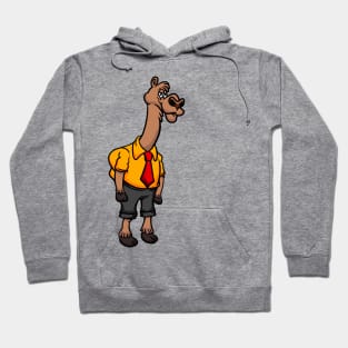 Cute Anthropomorphic Human-like Cartoon Character Camel in Clothes Hoodie